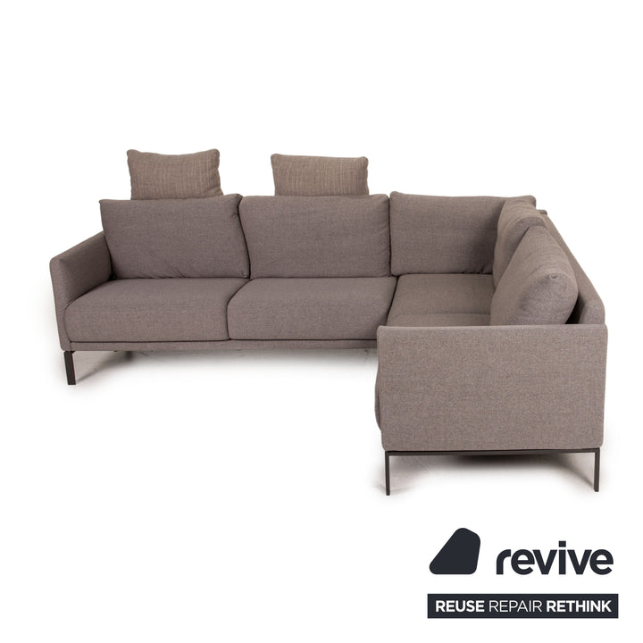 Rolf Benz Cara Stoff Sofa Grau Ecksofa