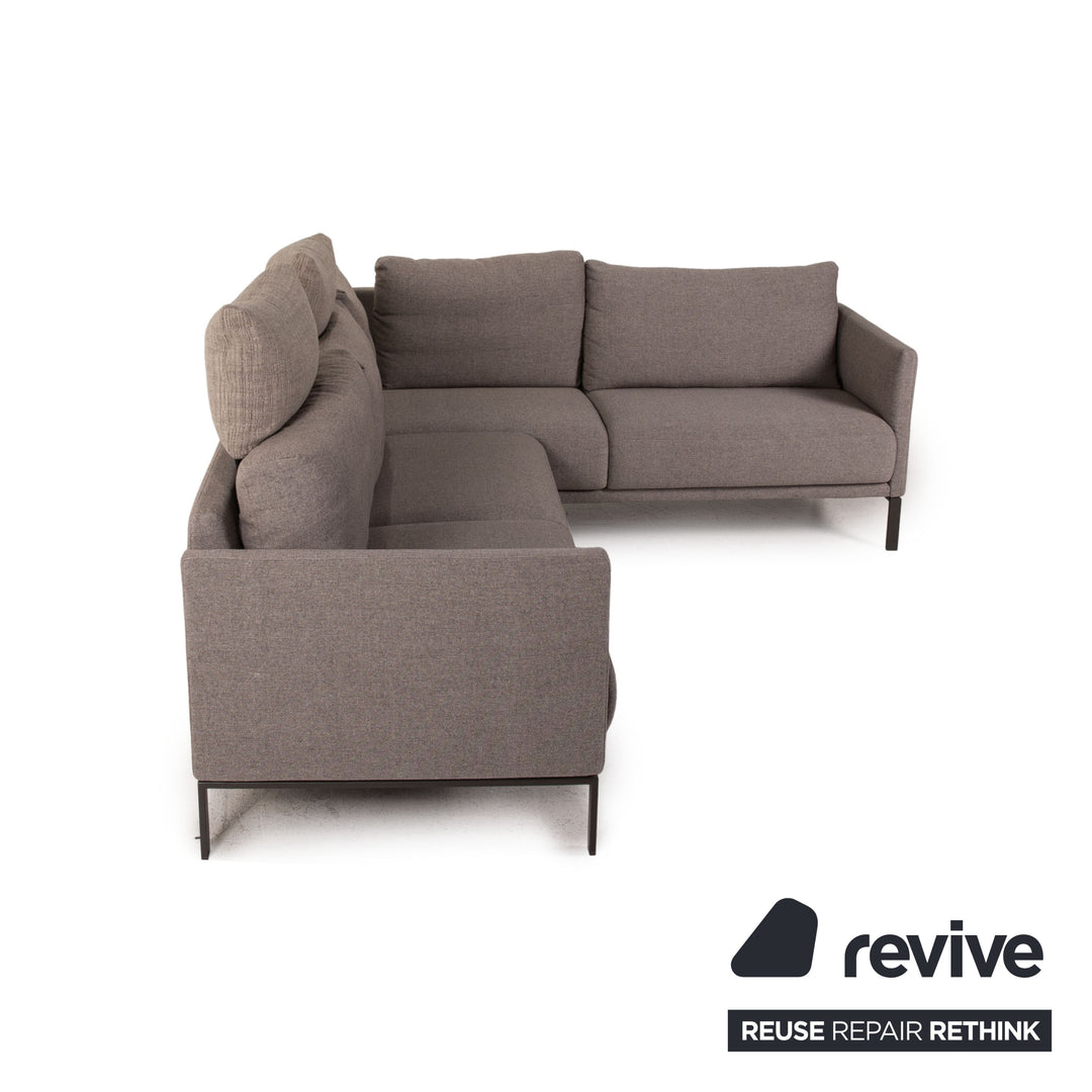 Rolf Benz Cara Stoff Sofa Grau Ecksofa