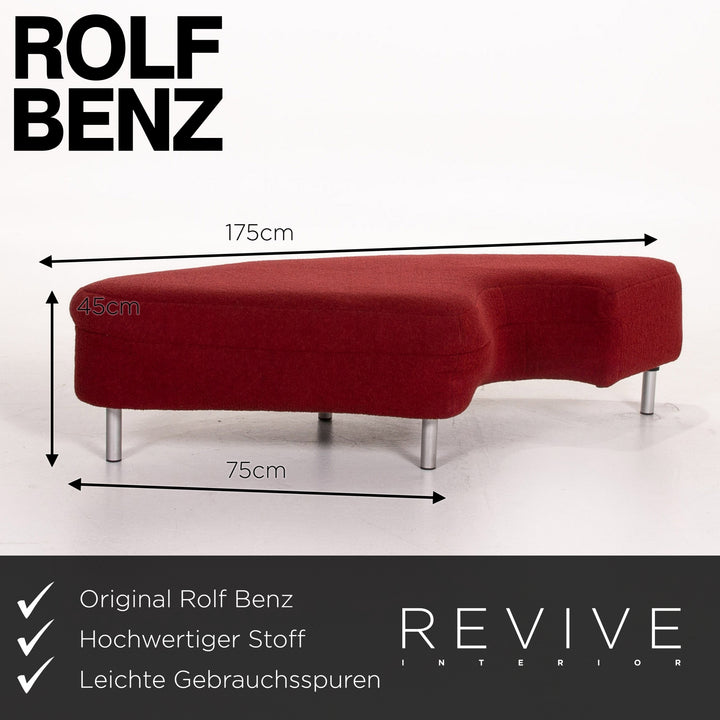 Rolf Benz Curl 602 Stoff Ecksofa Rot Dunkelrot Sofa Couch #13660
