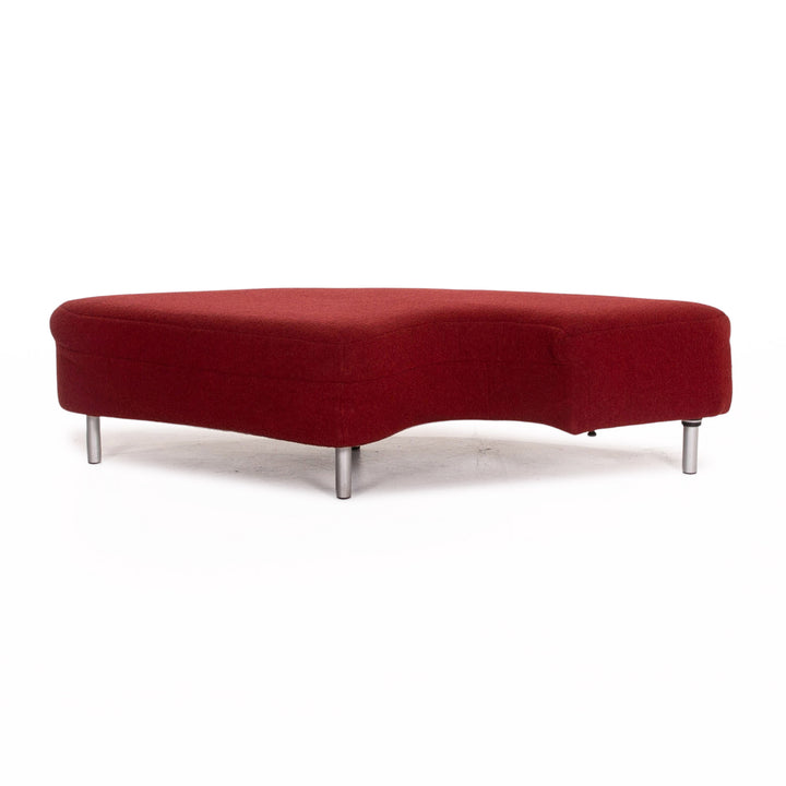 Rolf Benz Curl 602 Fabric Stool Red Ottoman #13661