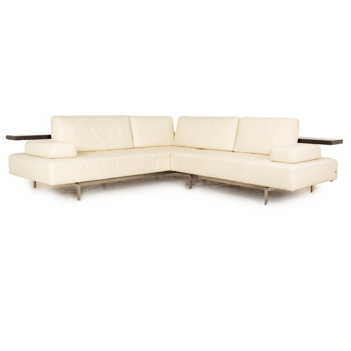 Rolf Benz Dono 6100 Leather Corner Sofa Cream Sofa Couch