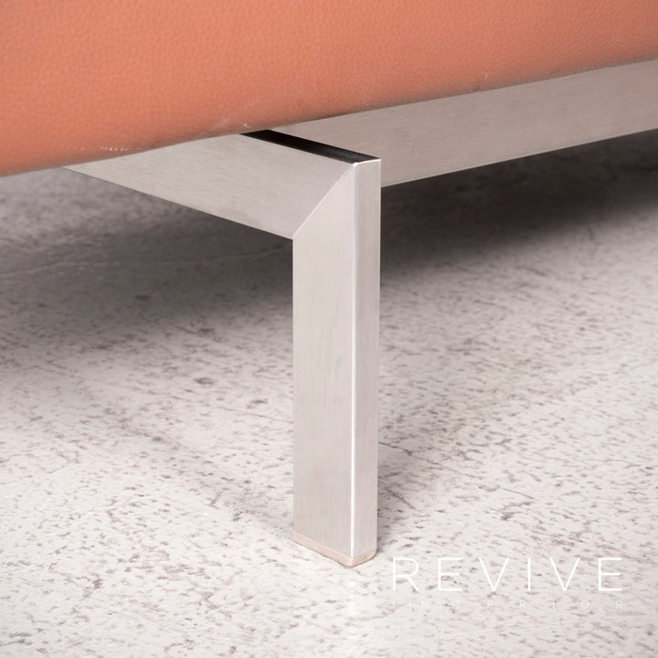 Rolf Benz Dono designer sofa brown genuine leather corner sofa couch #8089