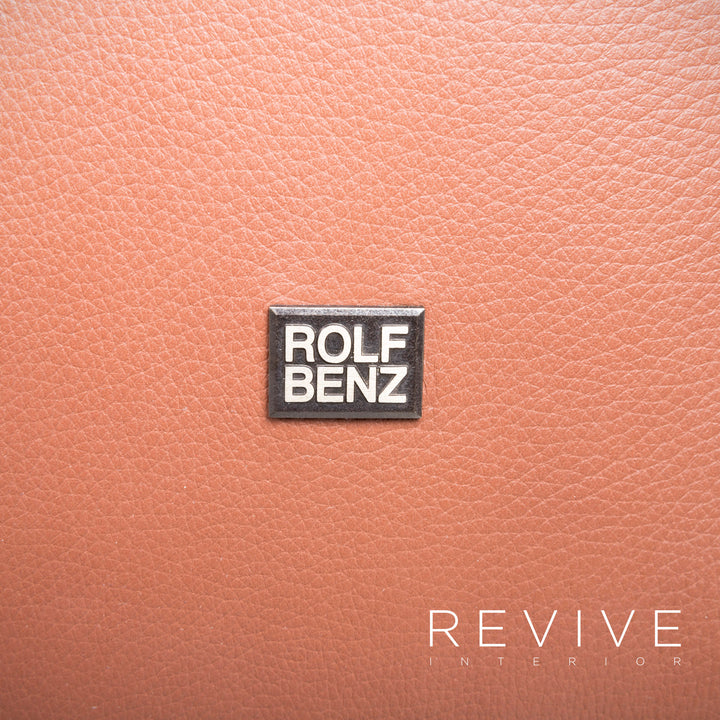 Rolf Benz Dono designer sofa brown genuine leather corner sofa couch #8089