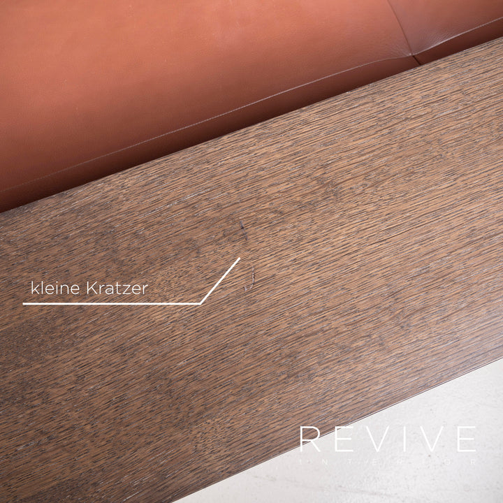 Rolf Benz Dono designer sofa brown genuine leather corner sofa couch #8089