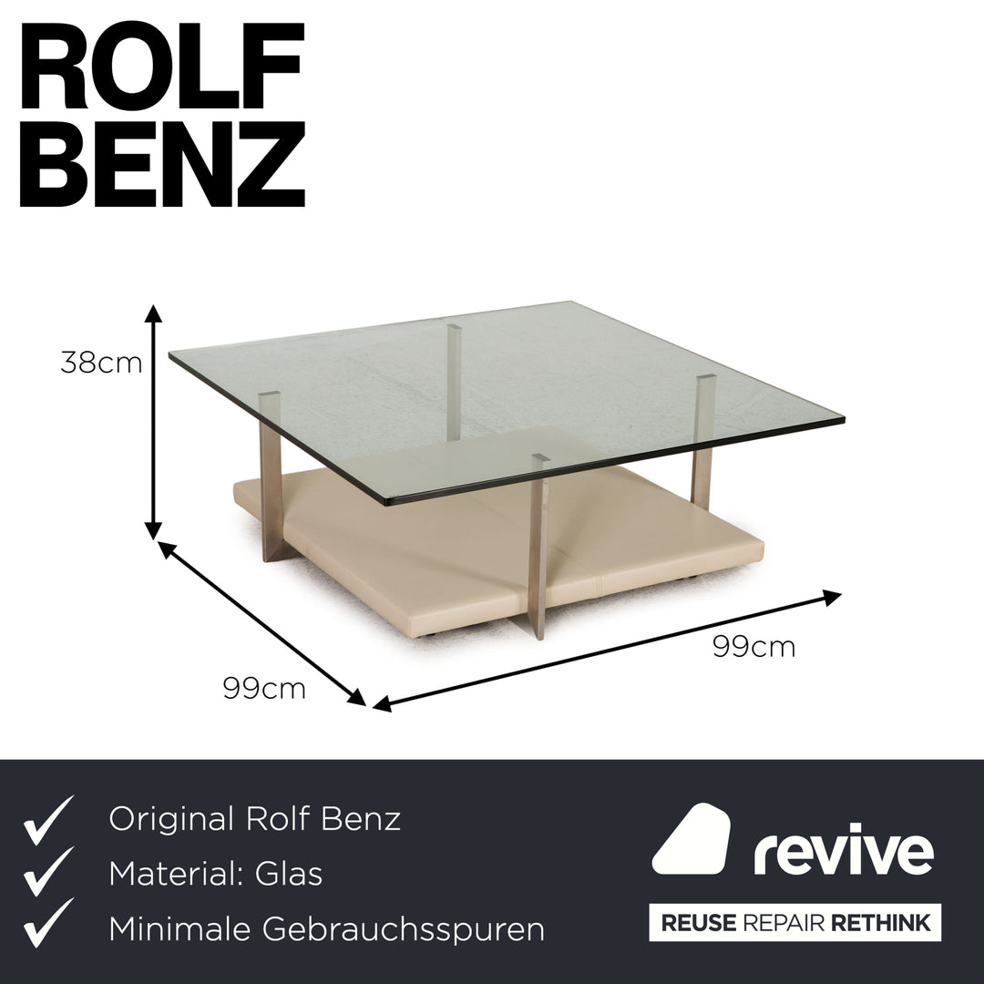 Rolf Benz Dono Glas table cream coffee table