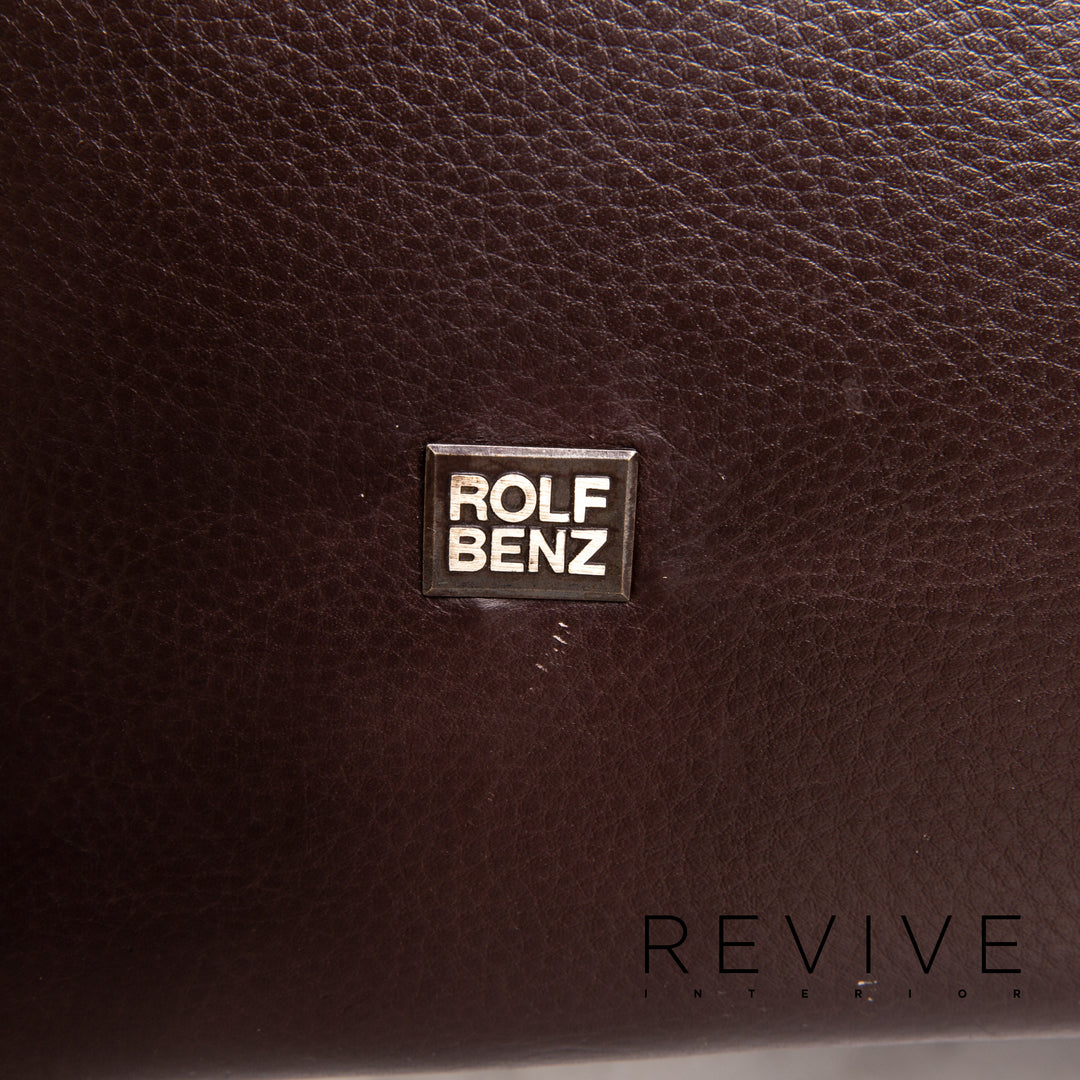 Rolf Benz Dono leather corner sofa brown dark brown function sofa couch #14927