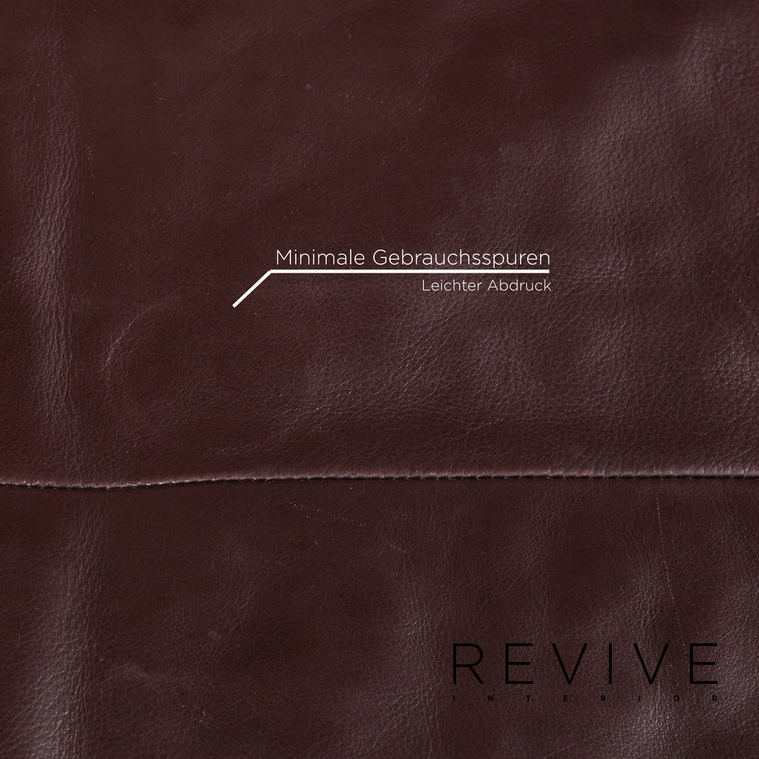 Rolf Benz Dono leather corner sofa brown dark brown function sofa couch #14927