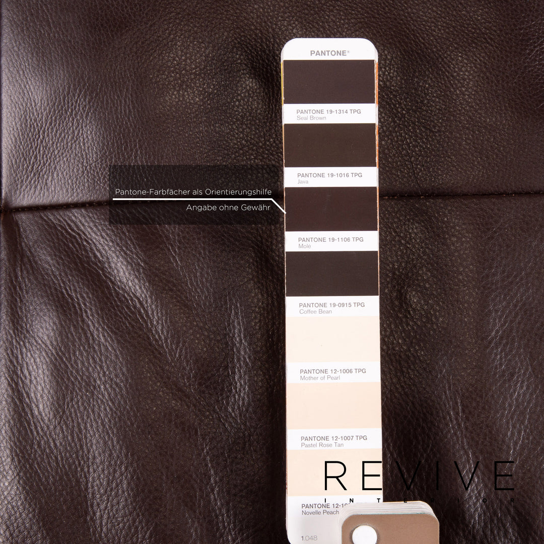 Rolf Benz Dono leather corner sofa brown dark brown function sofa couch #14927