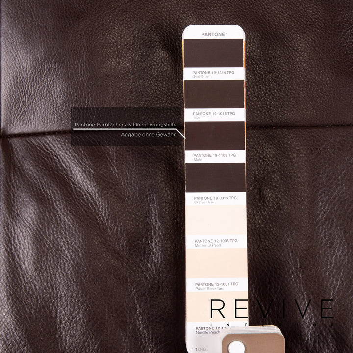 Rolf Benz Dono leather corner sofa brown dark brown function sofa couch #14927