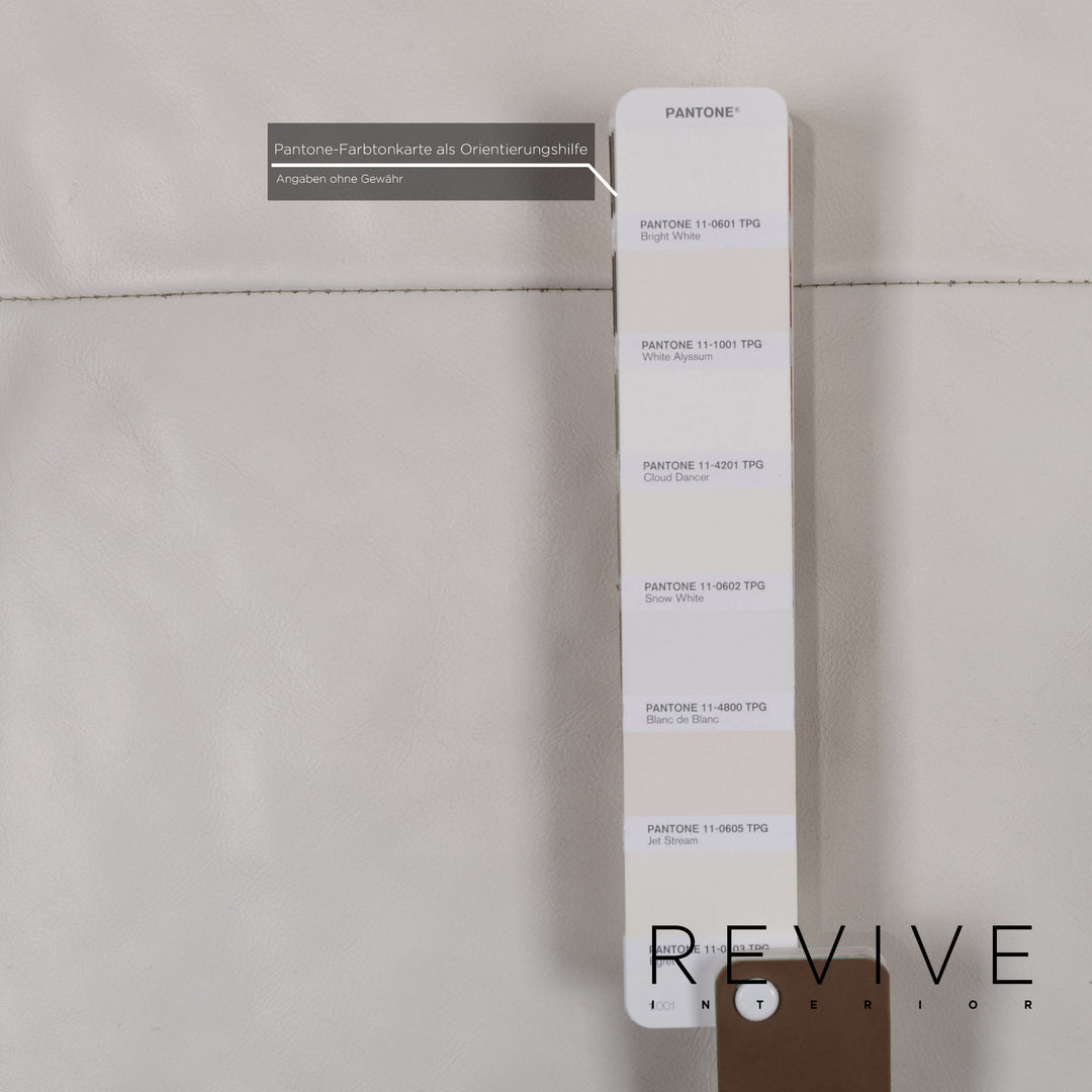 Rolf Benz Dono Leather Corner Sofa White Sofa Couch #13243