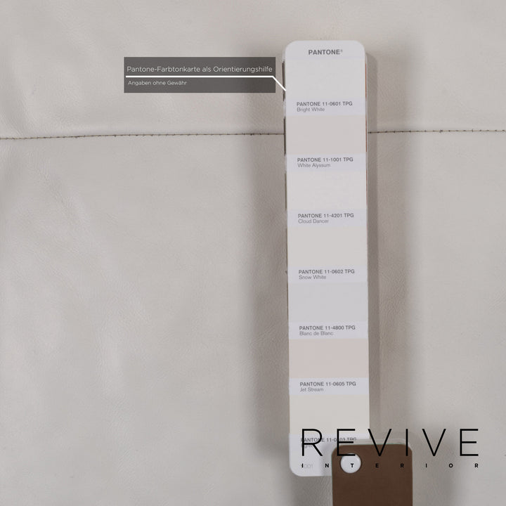 Rolf Benz Dono Leather Corner Sofa White Sofa Couch #13243