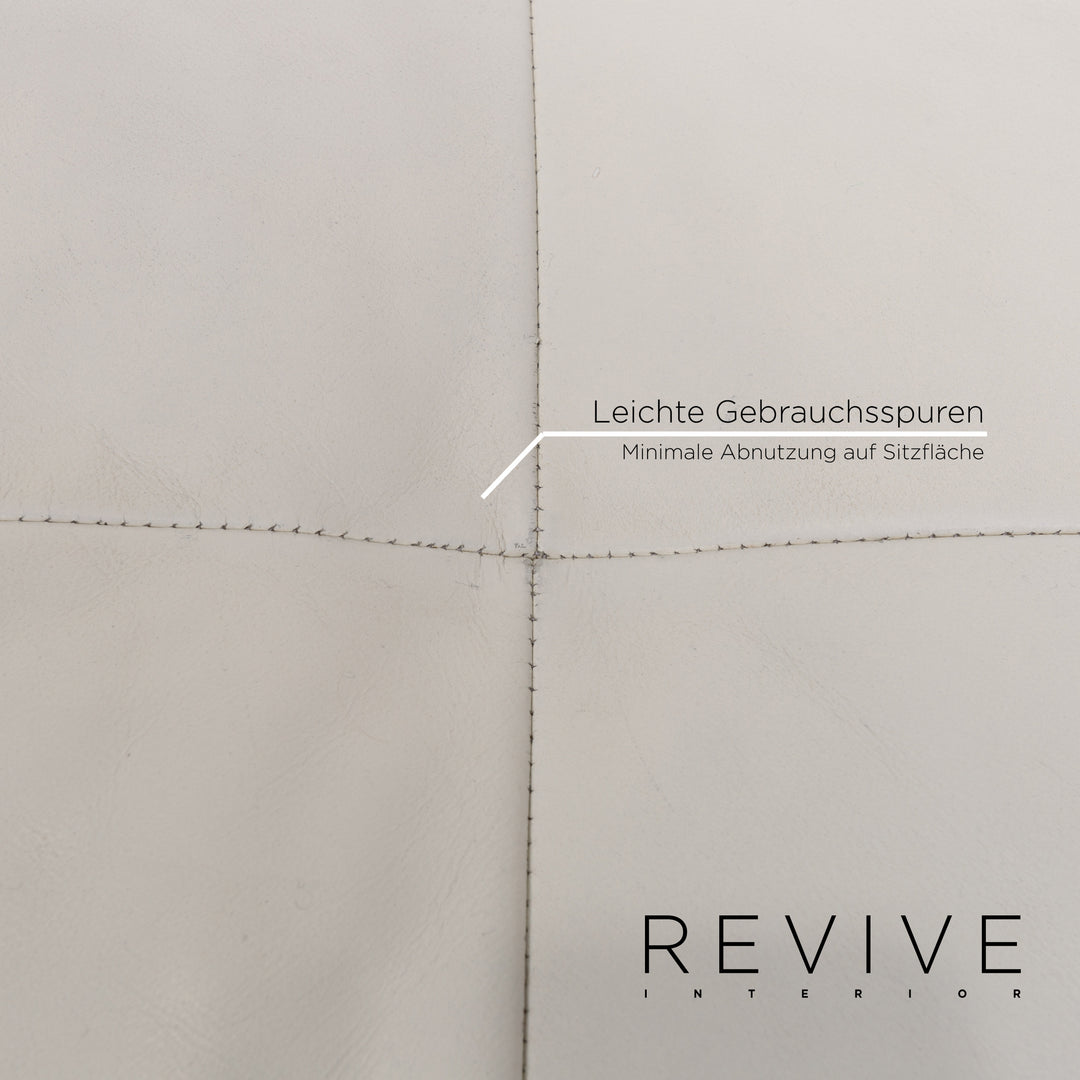 Rolf Benz Dono Leather Corner Sofa White Sofa Couch #13243