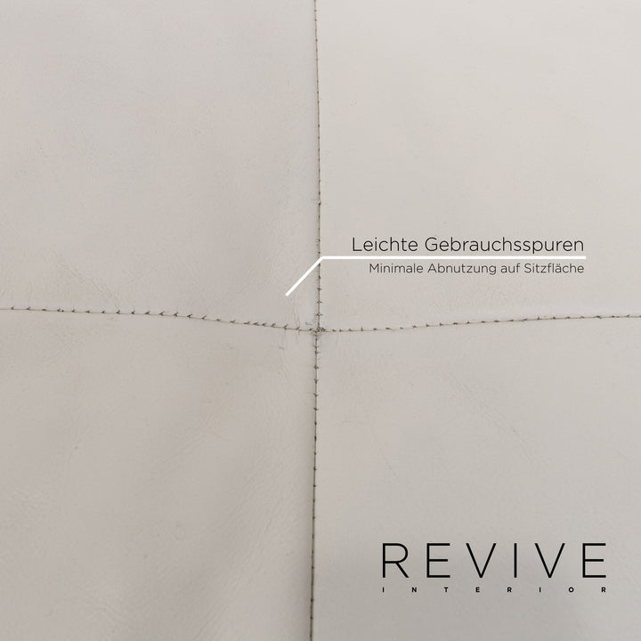 Rolf Benz Dono Leather Corner Sofa White Sofa Couch #13243