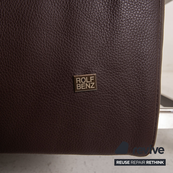 Rolf Benz Dono Leather Stool Brown