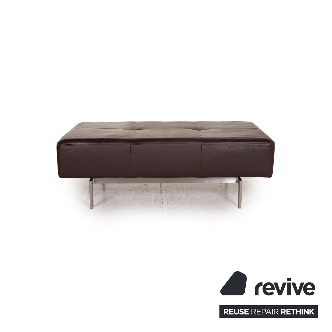 Rolf Benz Dono Leather Stool Brown