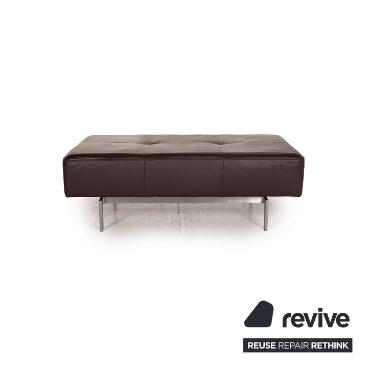 Rolf Benz Dono Leather Stool Brown