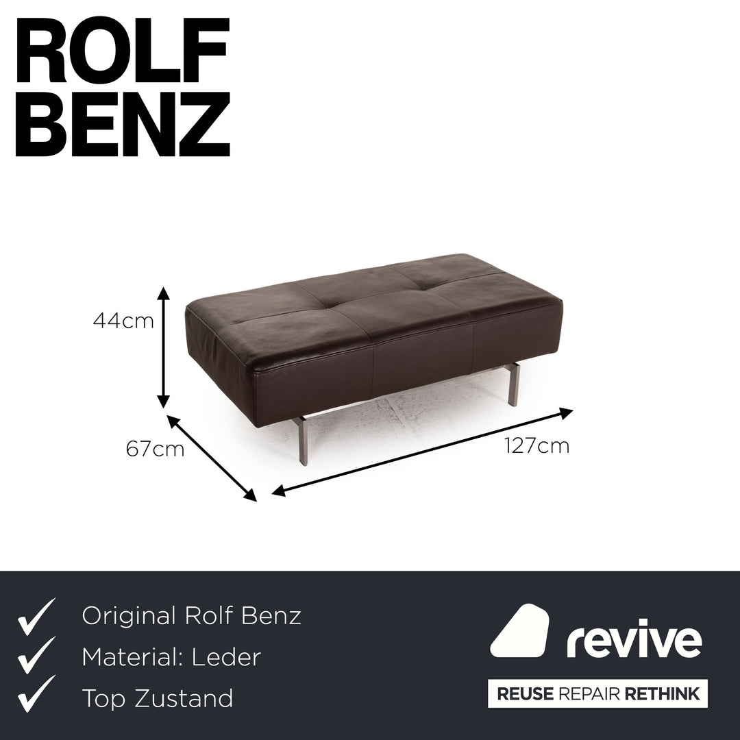 Rolf Benz Dono Leather Stool Brown