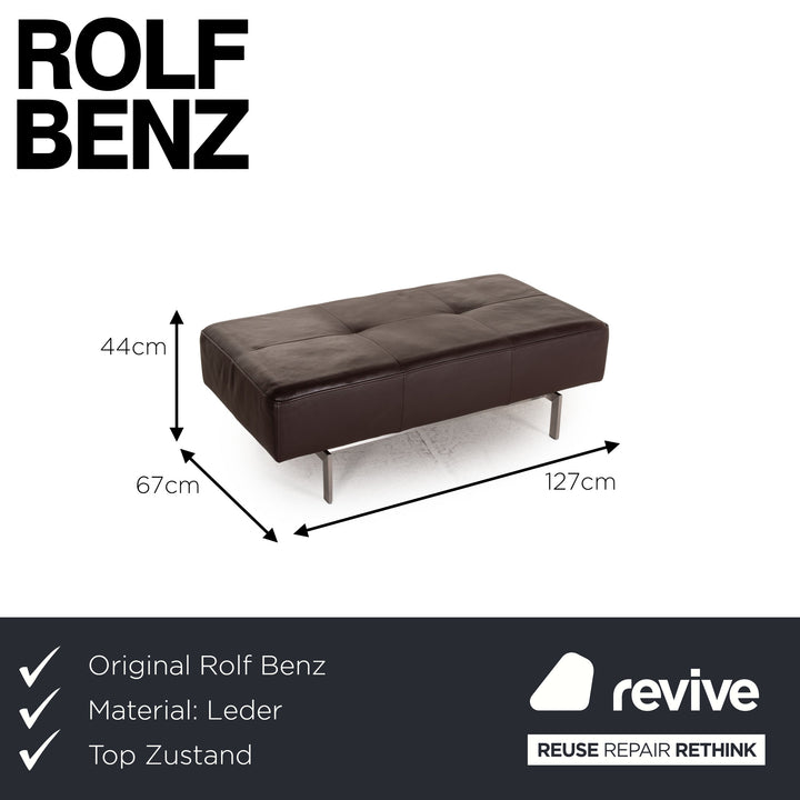 Rolf Benz Dono Leather Stool Brown