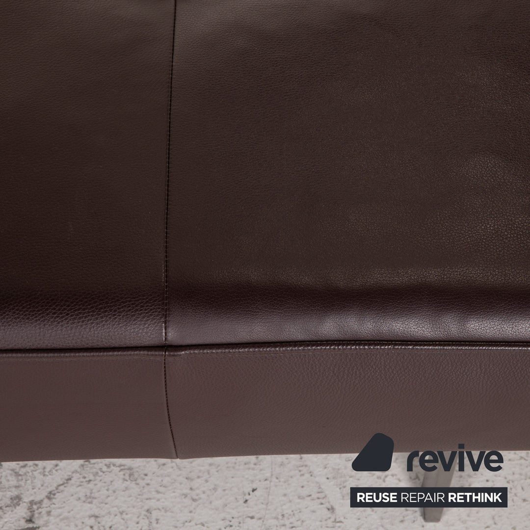 Rolf Benz Dono Leather Stool Brown