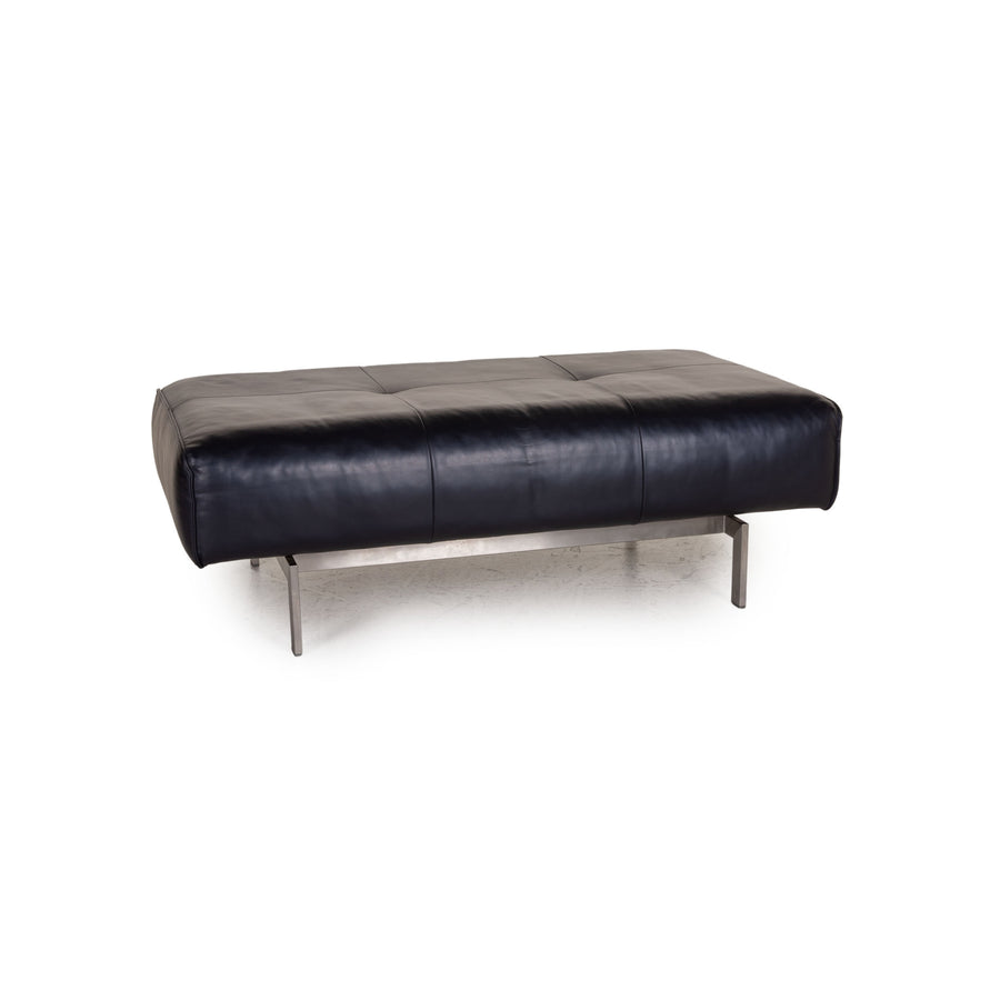 Rolf Benz Dono Leather Stool Blue
