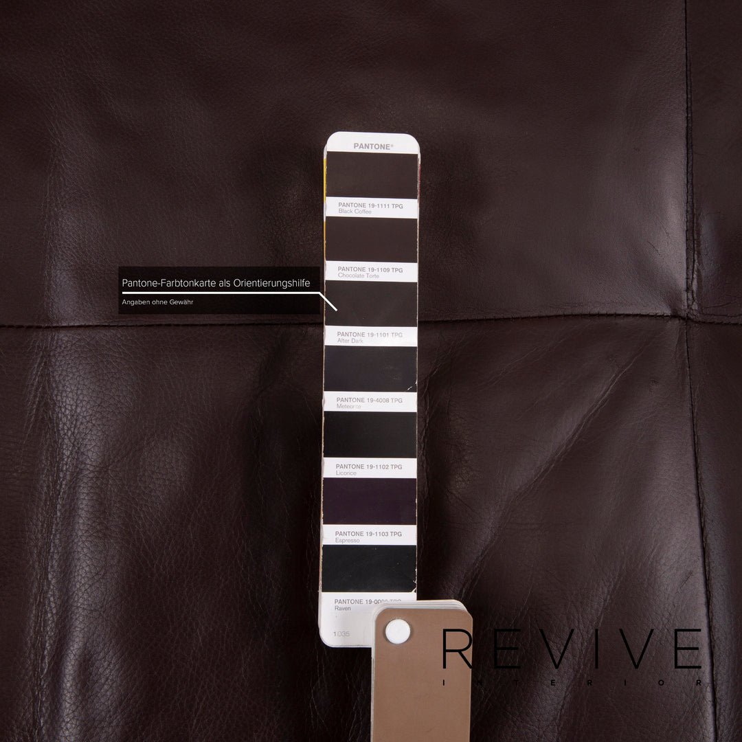 Rolf Benz Dono Leather Sofa Dark Brown Corner Sofa Feature #15282