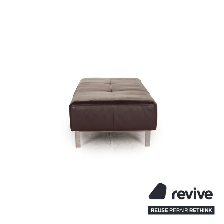 Rolf Benz Dono leather sofa set brown 1x corner sofa 1x stool