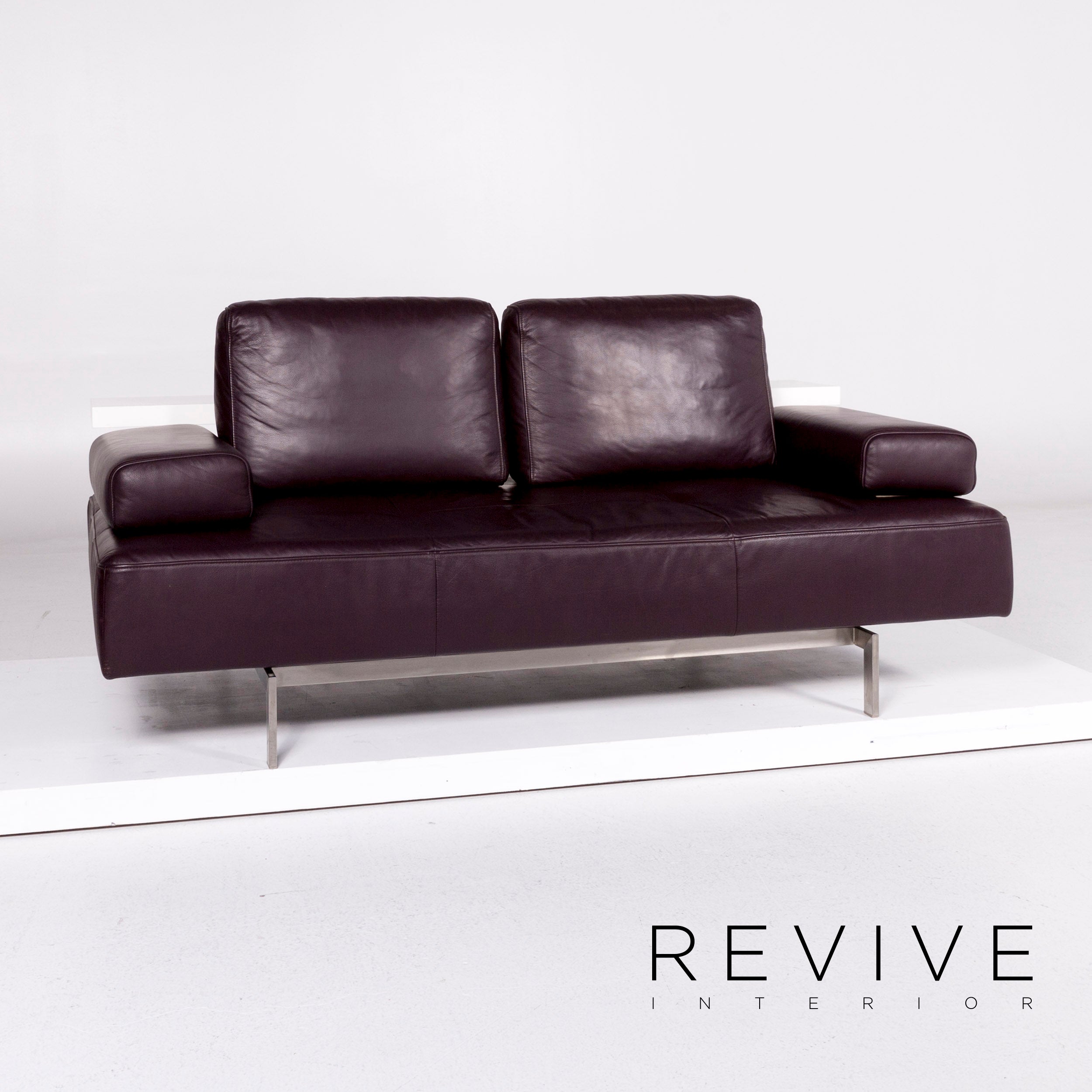 Rolf Benz Zweisitzer Dono 6100 Lila Leder - 2. Hand - Revive.de
