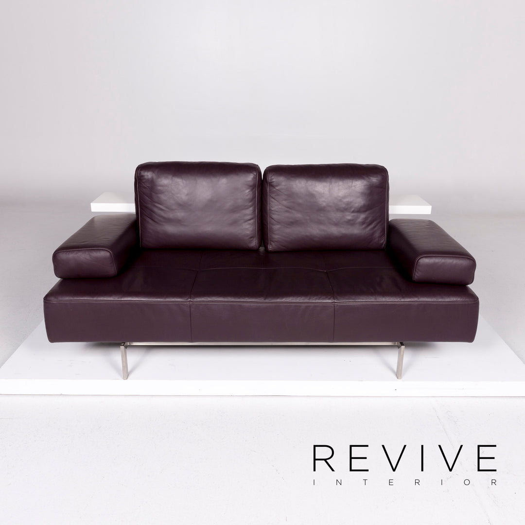 Rolf Benz Dono Leder Sofa Lila Violett Zweisitzer Couch #11003
