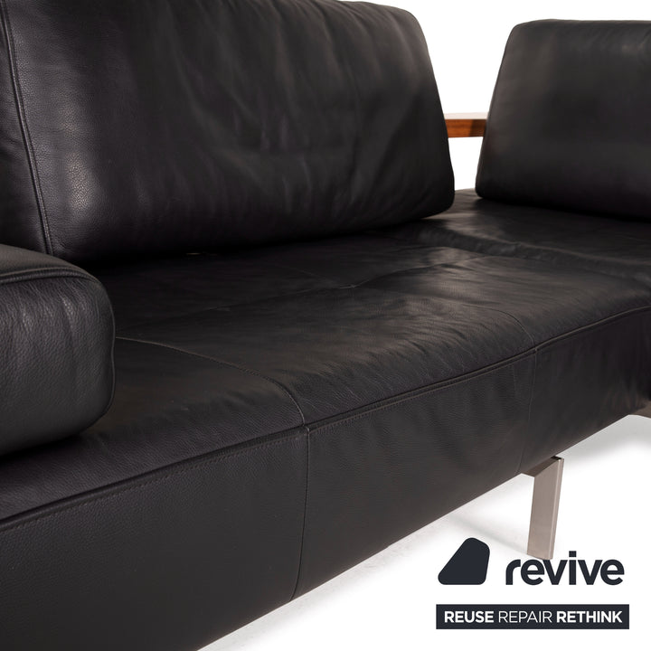 Rolf Benz Dono Leder Sofa Schwarz Ecksofa