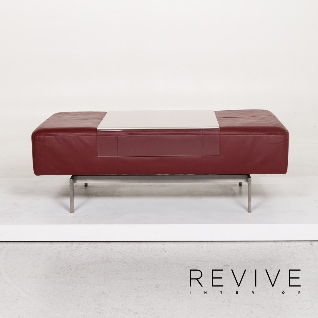 Rolf Benz Dono Red Stool Leather