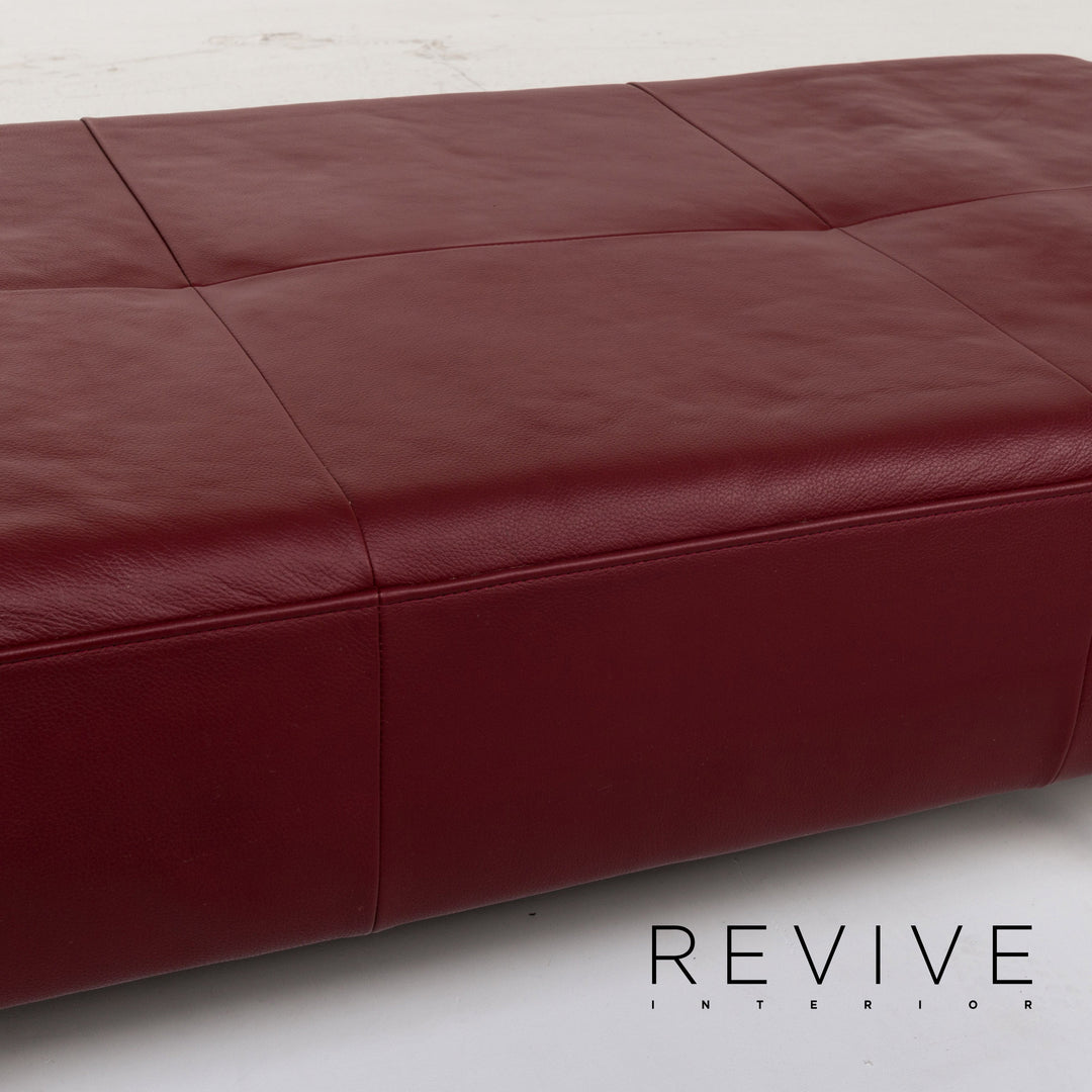 Rolf Benz Dono Red Stool Leather