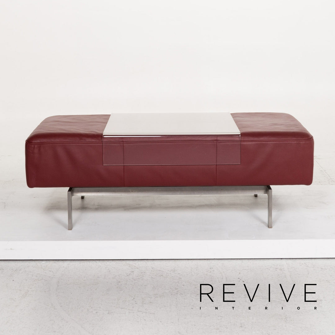 Rolf Benz Dono Red Stool Leather