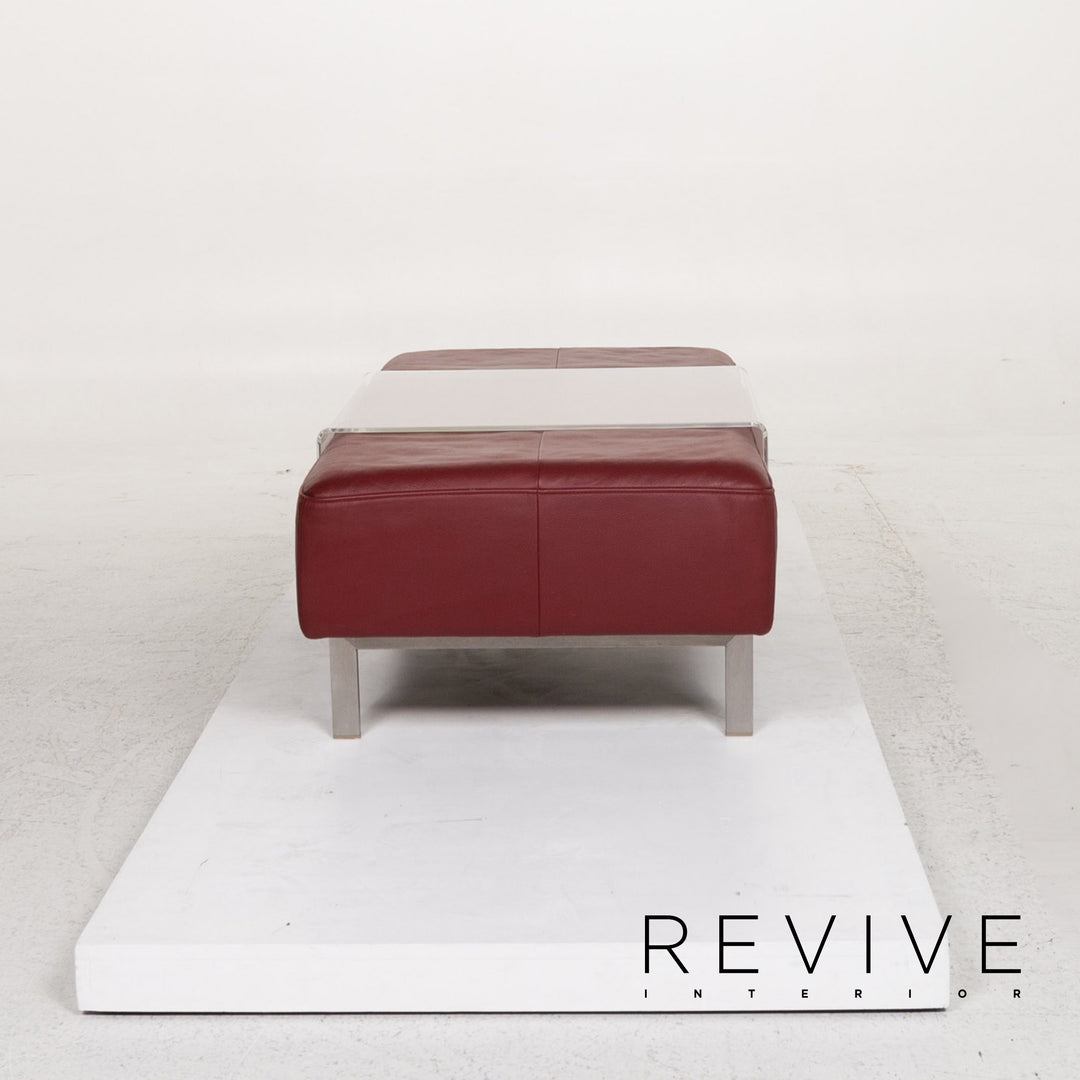 Rolf Benz Dono Red Stool Leather