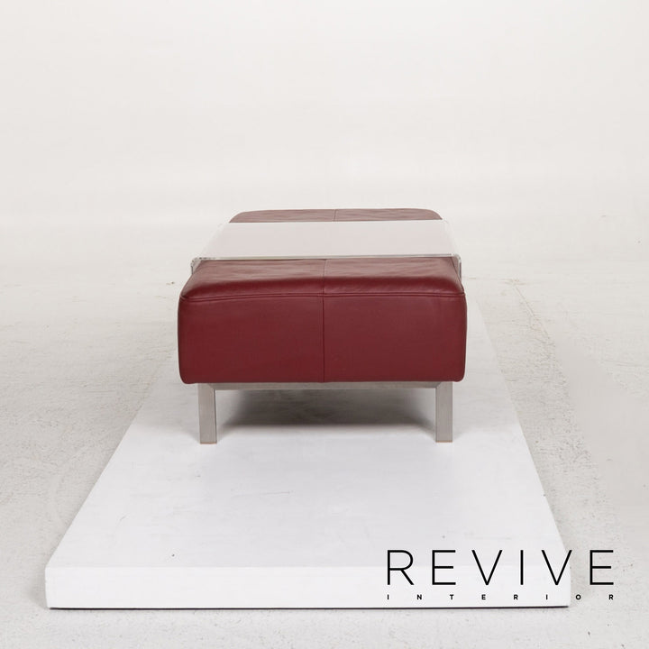 Rolf Benz Dono Red Stool Leather