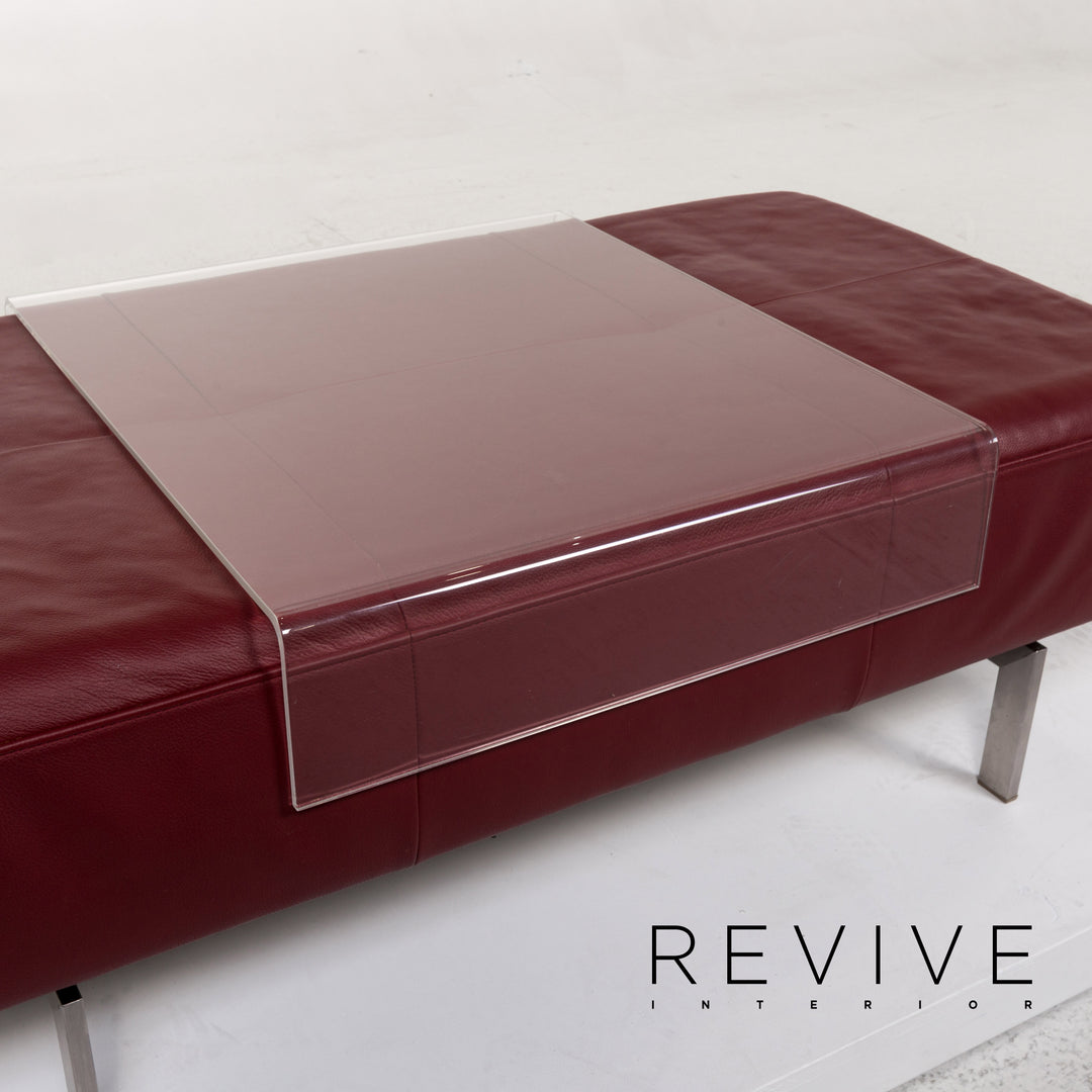 Rolf Benz Dono Red Stool Leather