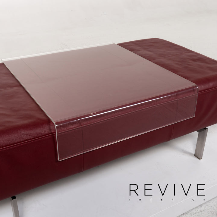 Rolf Benz Dono Red Stool Leather