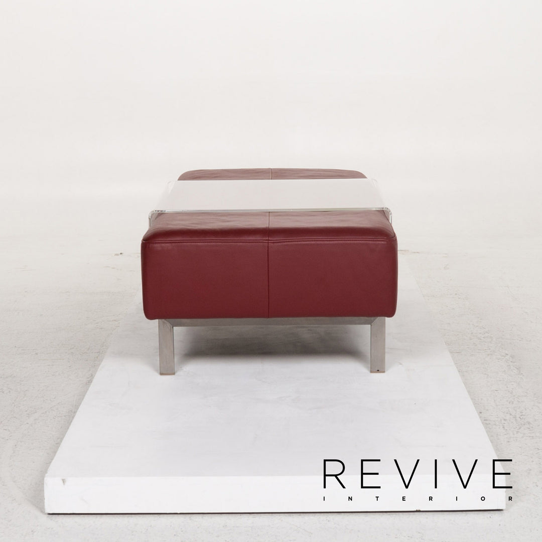 Rolf Benz Dono Red Stool Leather