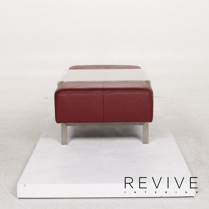 Rolf Benz Dono Red Stool Leather