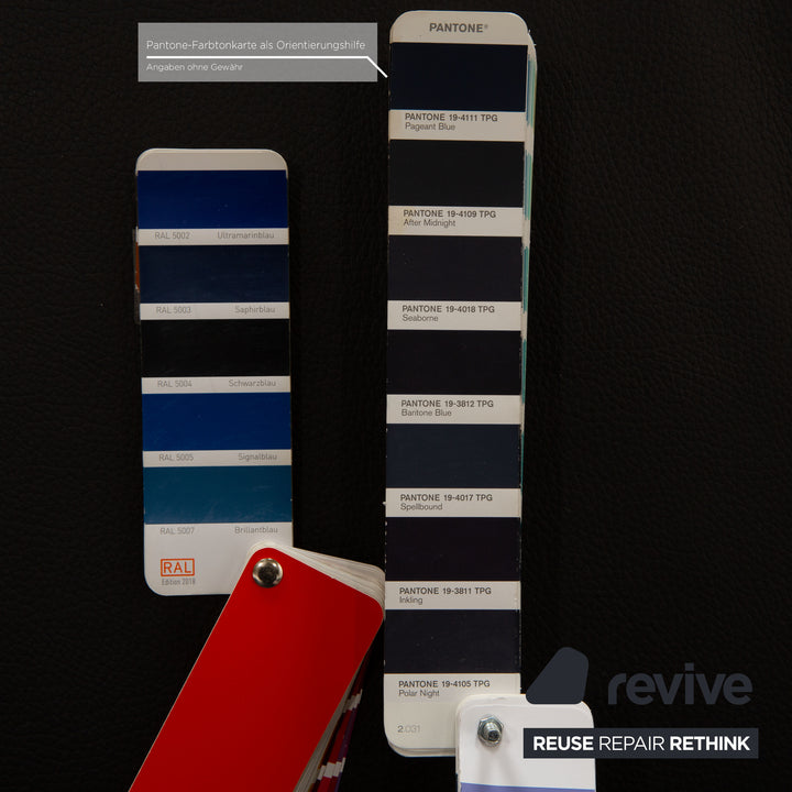 Rolf Benz EGO-G leather stool dark blue