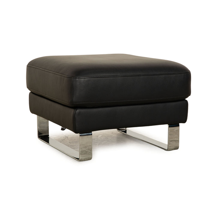 Rolf Benz EGO-G leather stool dark blue