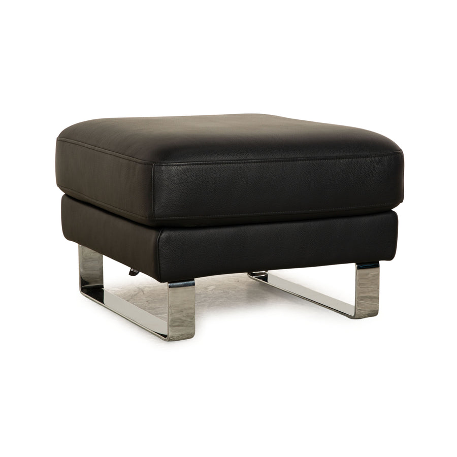 Rolf Benz EGO-G leather stool dark blue