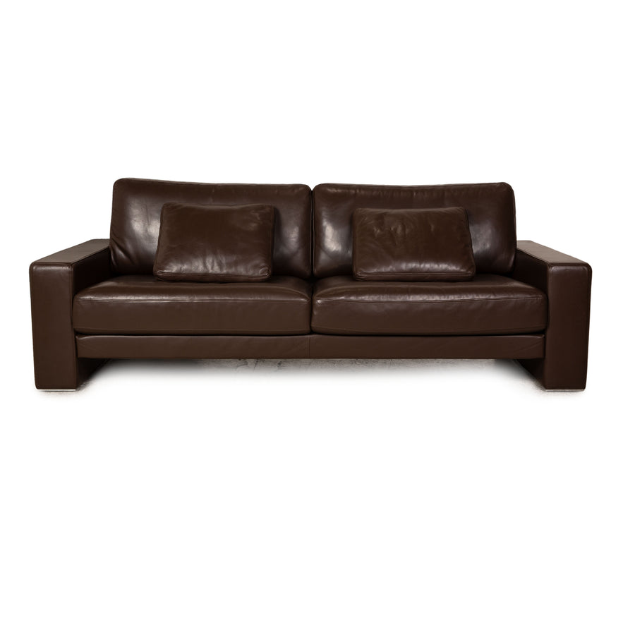 Rolf Benz EGO Leder Dreisitzer Braun Sofa Couch
