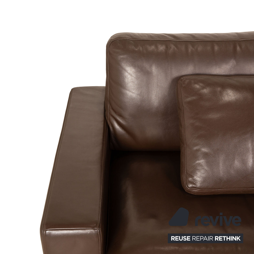 Rolf Benz EGO Leder Dreisitzer Braun Sofa Couch