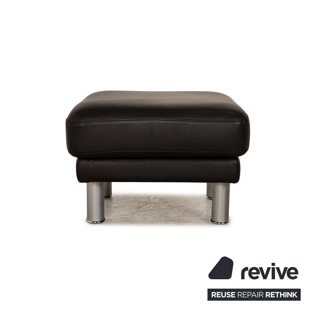 Rolf Benz Ego Leather Stool Black