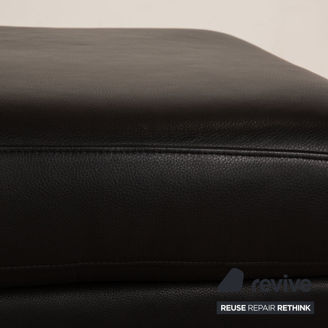 Rolf Benz Ego Leather Stool Black