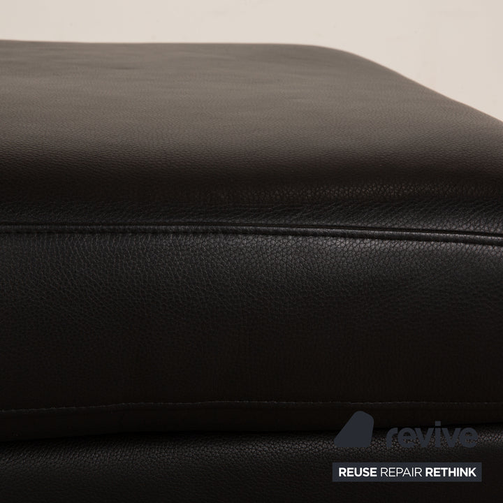 Rolf Benz Ego Leather Stool Black