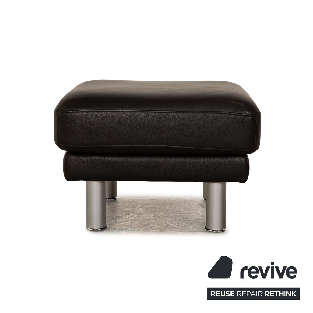 Rolf Benz Ego Leather Stool Black