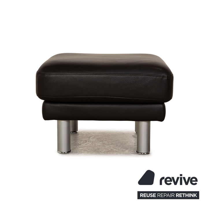 Rolf Benz Ego Leather Stool Black