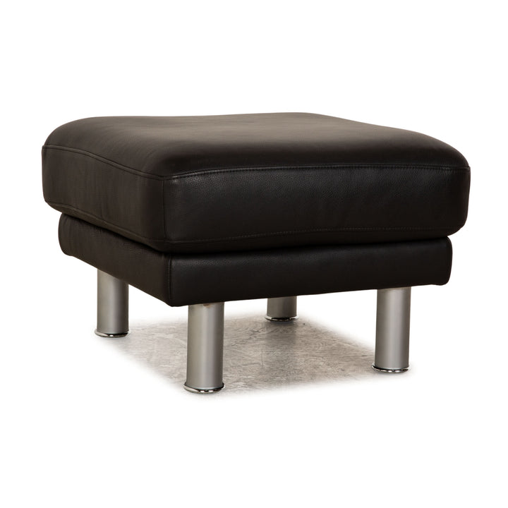 Rolf Benz Ego Leather Stool Black