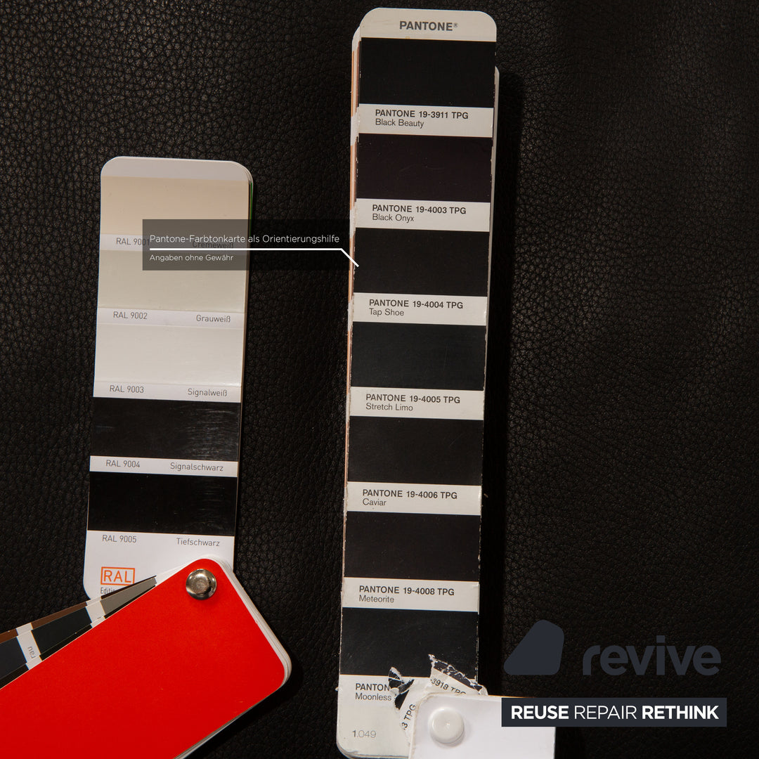 Rolf Benz Ego Leather Stool Black